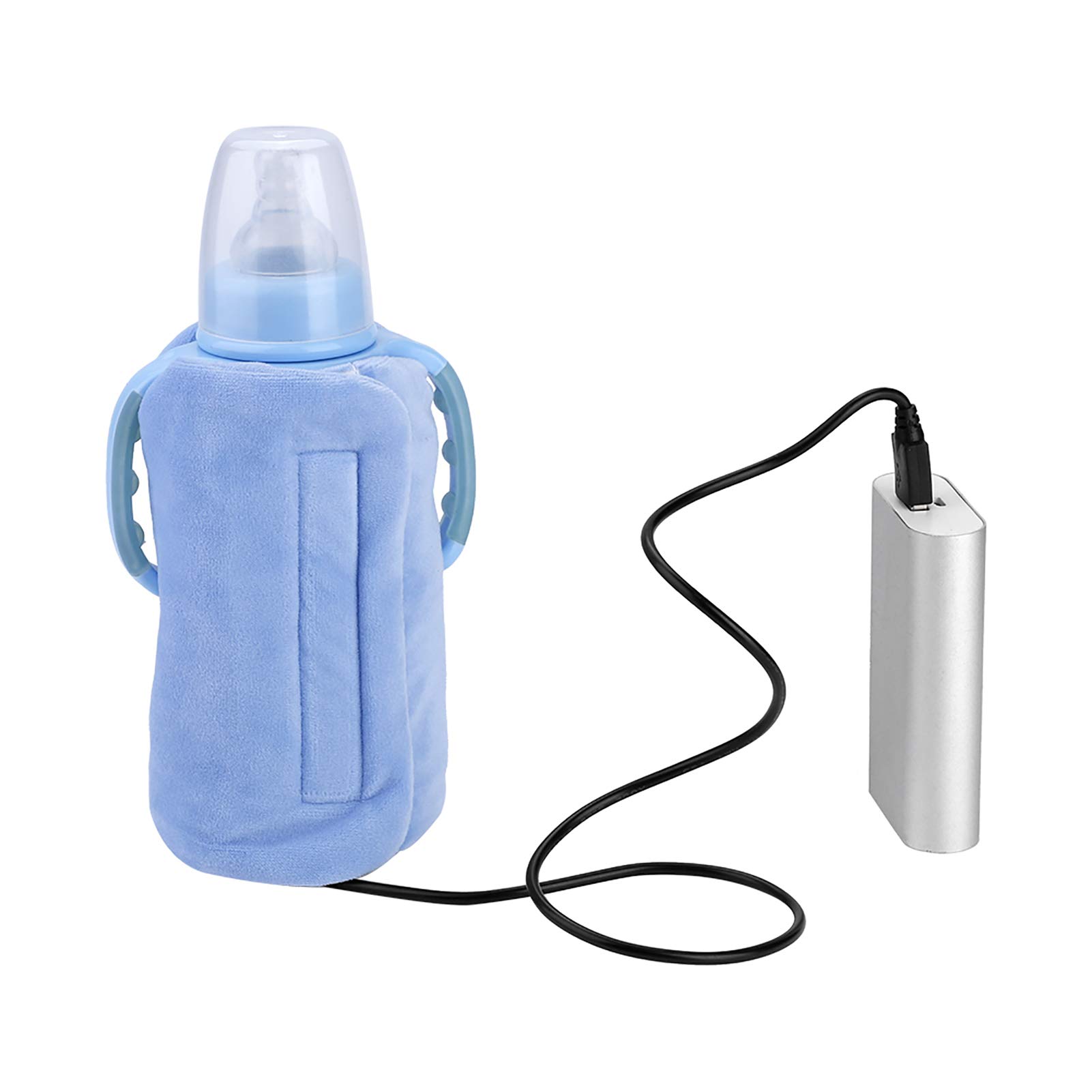 Bottle Warmer Heater, USB Portable Travel Mug Milk Warmer Heater Bottle Electric Warming Bag Insulated Bag for Baby Bottles for Outdoor Traveling.(Blue)