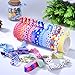 Mudder 100 Pieces Elastic Hair Ties No Crease Ponytail Holders Printed Patterns Knotted Hair Bands Ribbon for Girls Women, 50 Styles