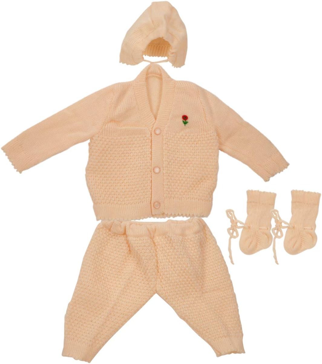 MONTUBUNTY Baby Woollen Sweater Full Suit - 4 Pcs Set