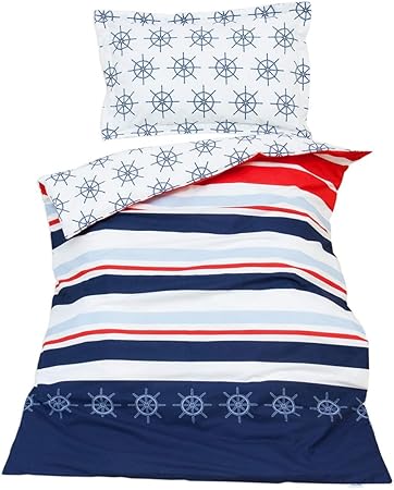 Navy Pati Chou 100 Coton Parure Linge De Lit Pour Bebe Taie D Oreiller Et Housse De Couette 80x80 Cm Amazon Fr Bebes Puericulture
