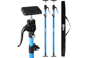 Leikius 2PK Tallest Adjustable Support Pole 49-114 inch, Heavy Duty Aluminum Handle Cabinet Jacks for Installing Upper Cabinets, 3rd Hand Quick Support Rod &Cargo Bars, Zip Wall Dust Barrier System