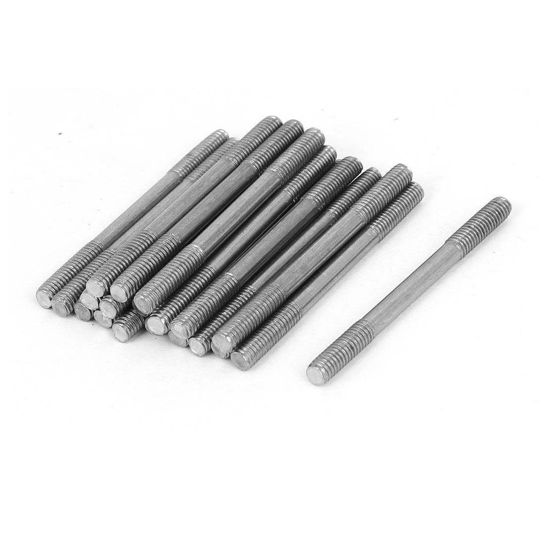 Sourcingmap M4x50mm 304 Stainless Steel Double End Threaded Stud Screw Bolt 20pcs