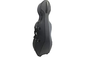 Woodnote New 1/4 Gray Color Cello Foamed Case with Two wheels/Extra one Rosin