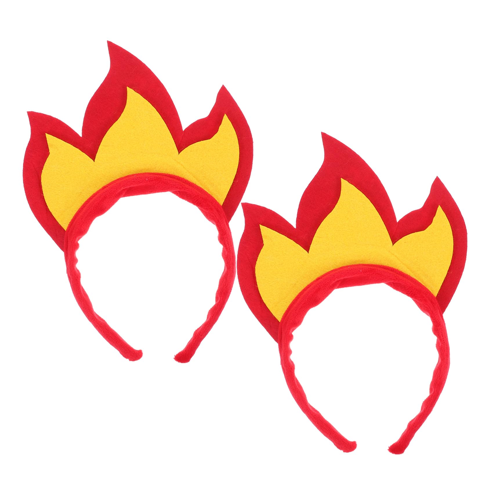 Toddmomy Halloween Flame Headband Soft Felt Fire Shaped Hair Hoop for Party Costume Accessories Lightweight Realistic Flame Effect