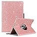 GUAGUA New iPad 2018 9.7 Case iPad 2017 9.7 Case Glitter 360 Degree Rotating Stand Full Body Cover Stylus Holder Smart Auto Wake/Sleep Protective Case for iPad 9.7 inch 2018/2017 Rose Gold