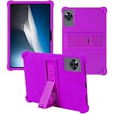Case for Doogee Tab A9 Pro+ Android 15 Tablet 11 inch，WUNIAK Shock Proof Lightweight Stand Rubber Shell Protective Cover,Kids Friendly Soft Silicone Adjustable Stand Cover,Purple
