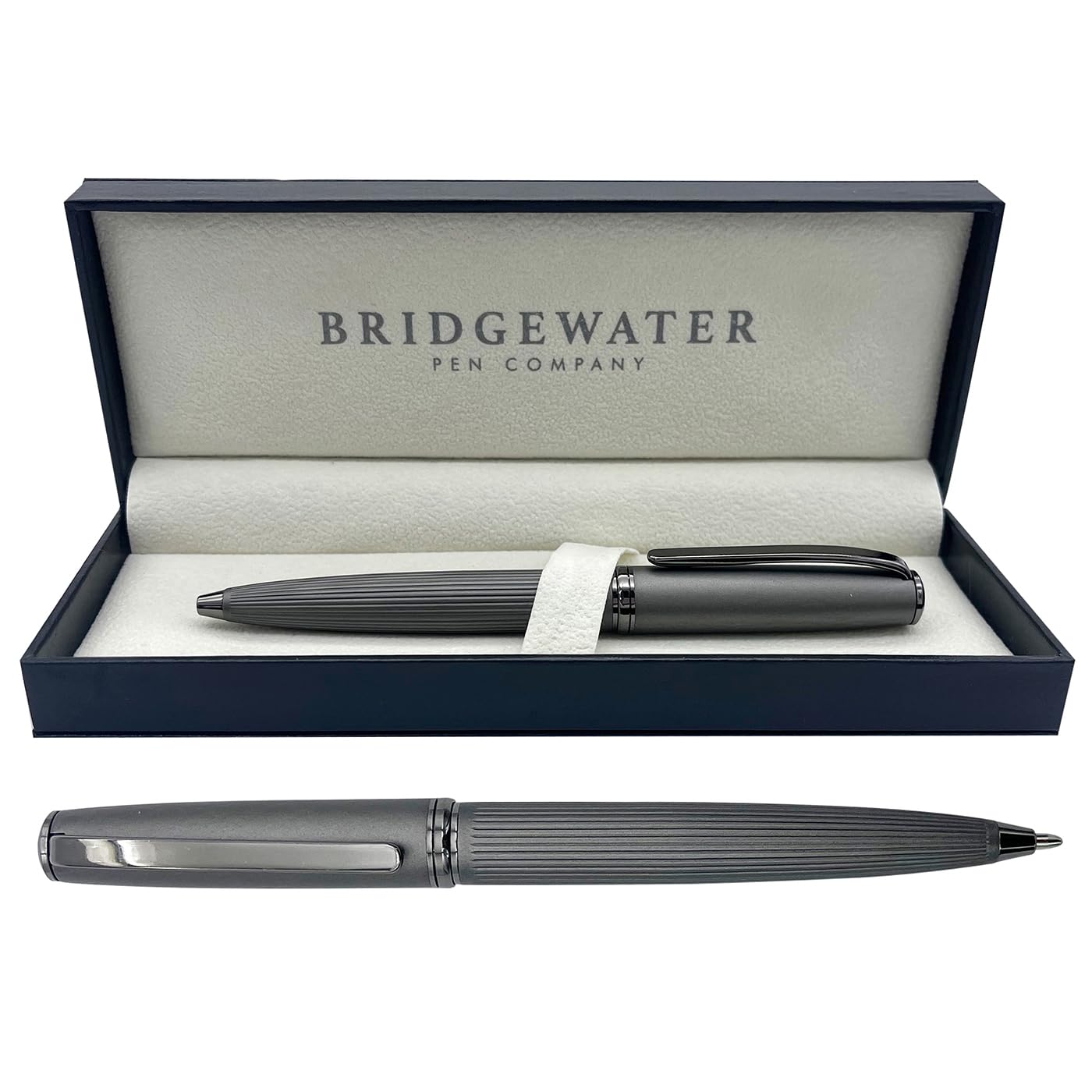 Bridgewater Pen Company Executive Ball Point Pen Collection, Boxed & Sleeved (Sterling, Gunmetal) — image 1