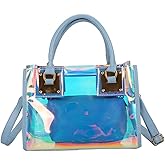 AlwaySky Women Transparent Shoulder Crossbody Bag, 2 in 1 Designer Fashion Handbag Purse