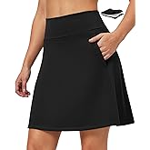 IUGA 20" Golf Skorts for Women with Pockets Tummy Control Knee Length Athletic Tennis Skirts for Women High Waisted Casual
