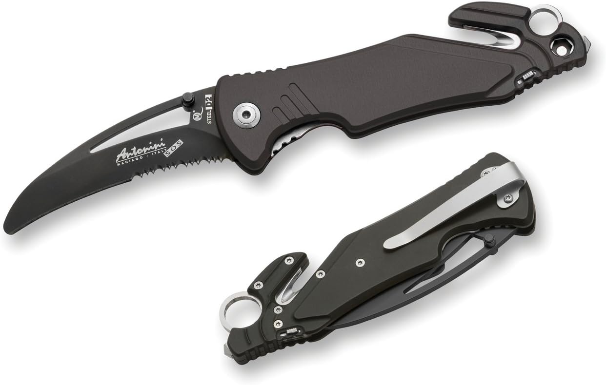ARATACT/NS Professional Search and Rescue Knife Tactical Black by Antonini