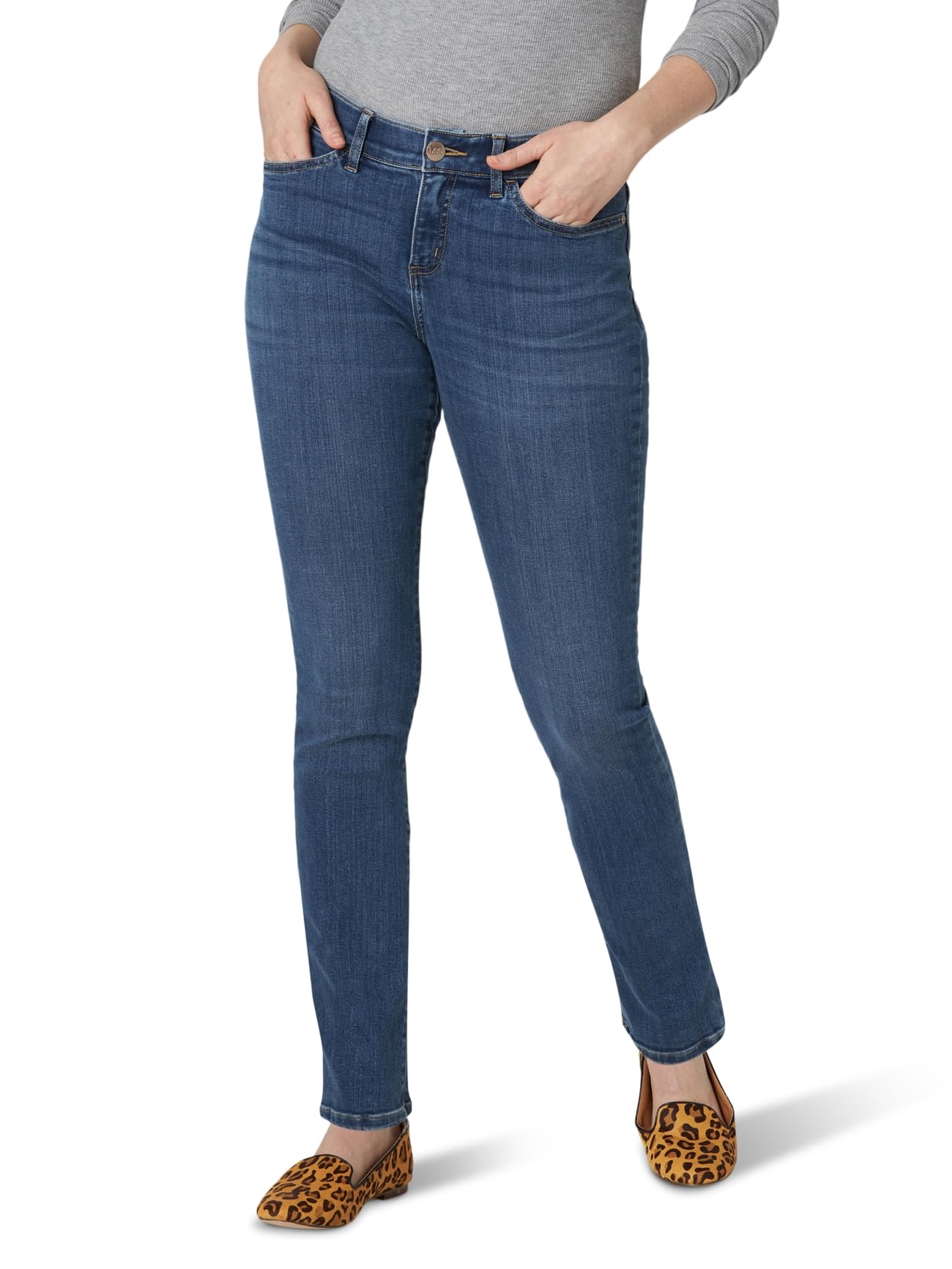 Lee Women’s Ultra Lux Comfort with Flex Motion Straight Leg Jean Seattle 18 Long