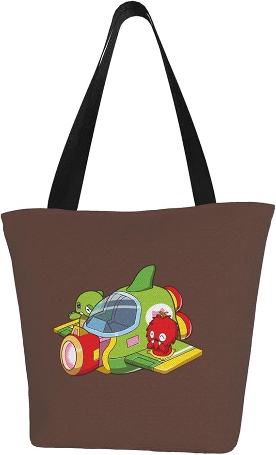 Amazon ガチャピン ムック1 エコバッグ ファッション 大容量 買い物バッグ 防水素材 コンビニ用 買い物袋 Unbeanded シューズ バッグ