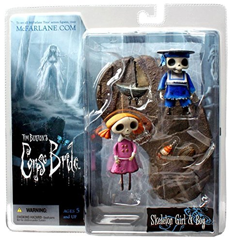 T M P Intl Corpse Bride Action Figure Skeleton Boy and Girl