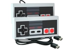 pdobq NES Controller for NES Classic Mini Edition, Wired NES Classic Controller for Nintendo Entertainment System, 2 Pack Replacement Nes Mini Controller with 10Ft Long Cable
