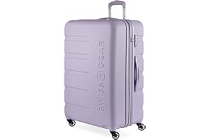 SwissGear 7366 Signature Hardside Expandable Luggage with Spinner Wheels, TSA Lock, Evening Haze, Checked-Large 27-Inch