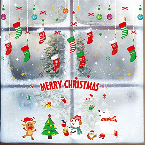 Window Stickers for Christmas Decorations,BS Adhesive Wall Window