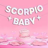 xo, Fetti Scorpio Baby Birthday Party Iridescent Foil Banner - 5 Ft. | Zodiac Scorpio, Horoscope, Astrology Bday Party Decorations Gift