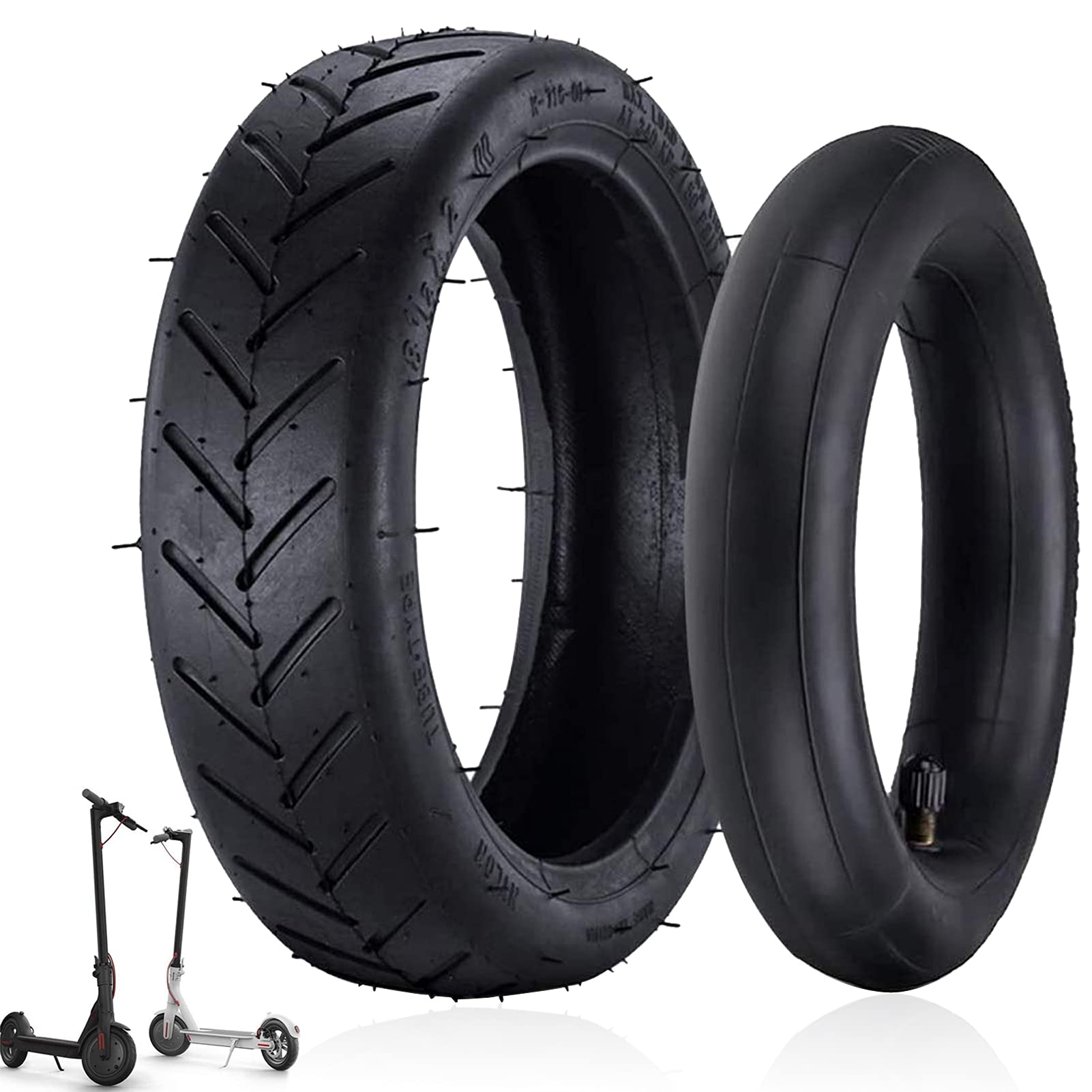 8.5 Inch Electric Scooter Tyres 50/75-6.1, Scooter Inner Tube and Tyre 8 1/2 x2, for Xiaomi Wheel 8.5 Inch, Inflatable Tires Compatible Xiaomi Mi Pro 2 M365 S1, Front and Rear Wheels Universal