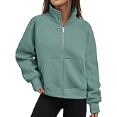 Trendy Queen Womens Sweatshirts Zip Up Hoodies Cropped Crewneck Pullover Casual Jackets Y2k Clothes Fall Fashion Outfits 2025