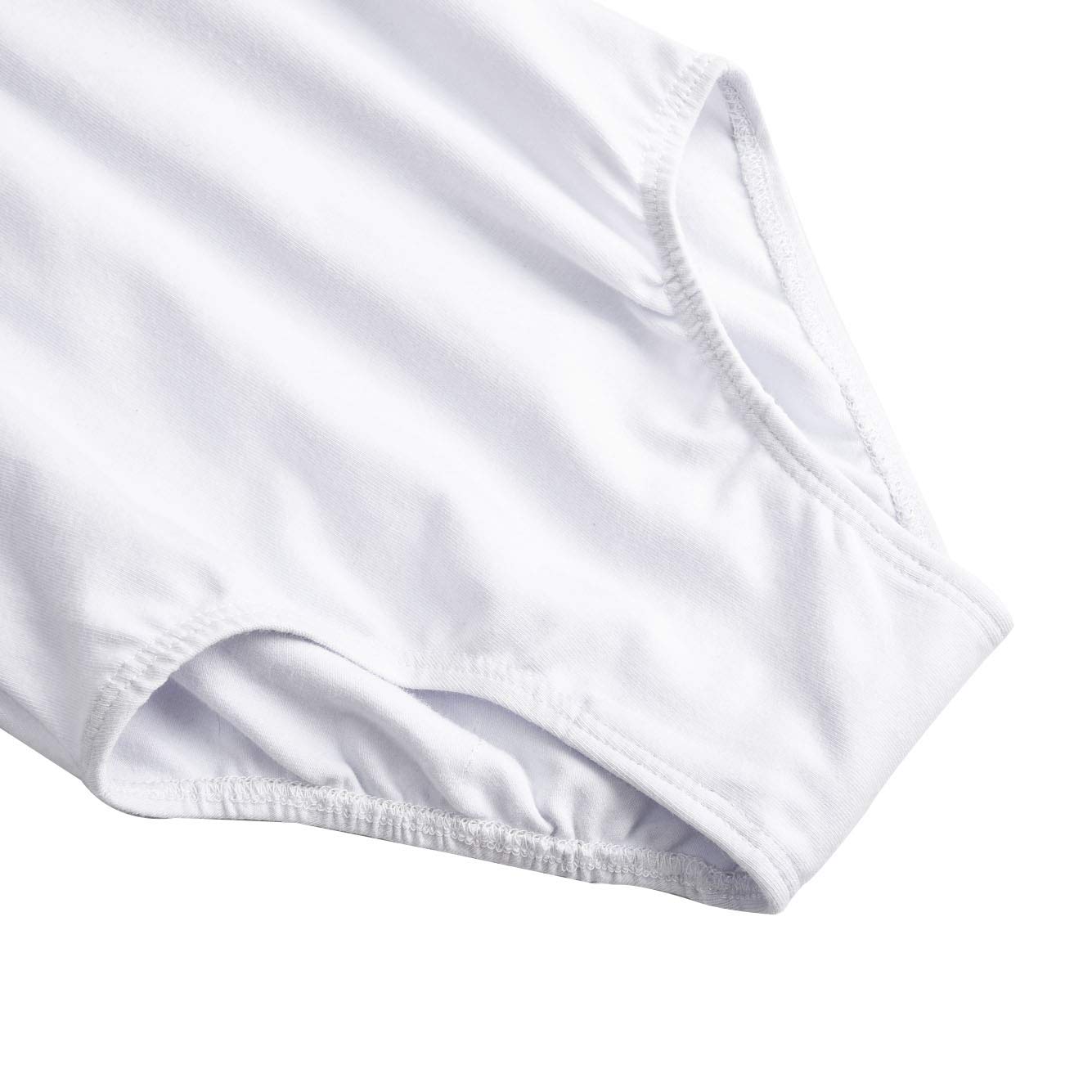 YiZYiF Body da Danza da Bambina Maniche Lunghe Leotard da Balletto Abito da Pattinaggio Artistico Lucido Strass Maglia da Danza Body da Balletto Bianco D 5-6 anni
