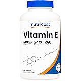 Nutricost Vitamin E 400 IU, 240 Softgel Capsules - Gluten Free, Non-GMO