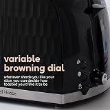 Russell Hobbs Honeycomb 2 Slice Toaster Black 850W Extra Wide Slots 6 Browning view 5