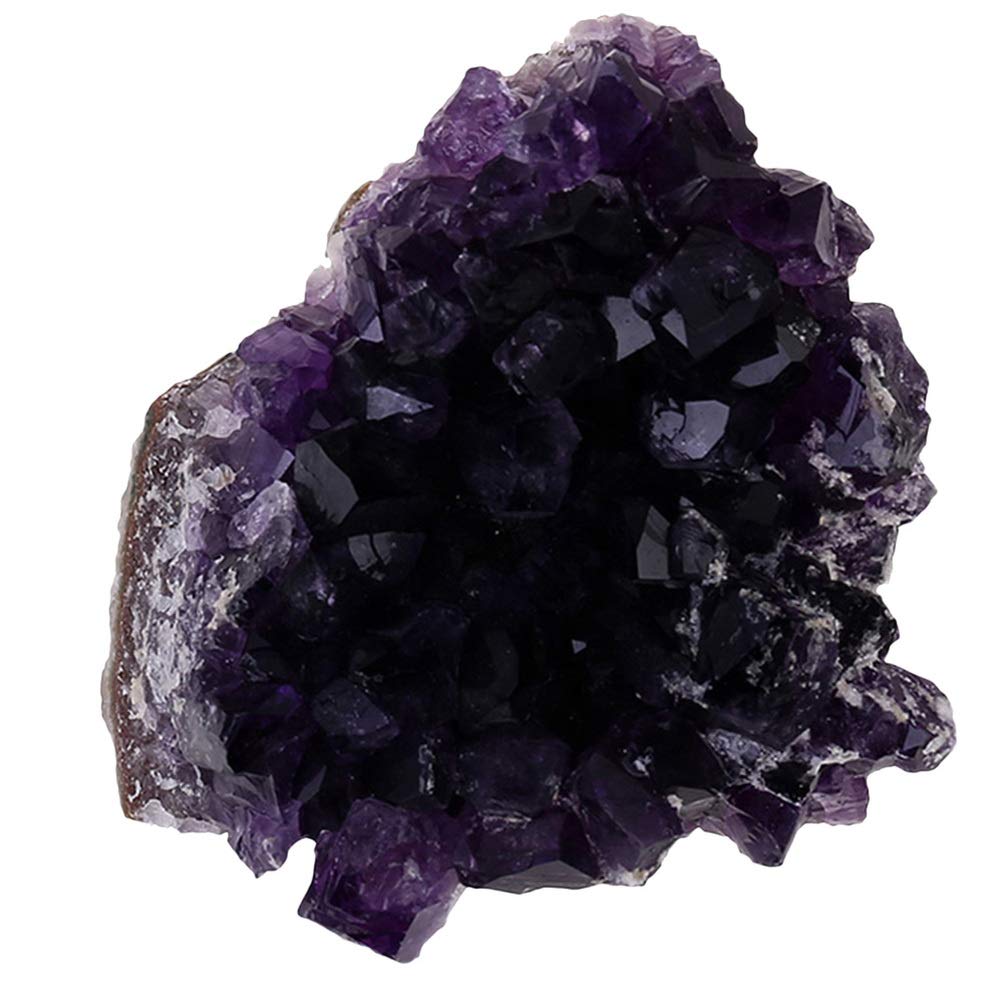 BESPORTBLE Natural Amethyst, Deep Purple Quartz Crystal Cluster, Amethyst Geode from Uruguay (0.1-0.)