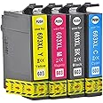 SanSeCai Remanufactured Ink Cartridges for Epson 603XL Inkjet Cartridge Use for Epson Expression Home XP-2100 XP-2105 XP3100 WF-2810 WF-2830 WF-2835 (1Black, 1 Cyan, 1 Magenta, 1 Yellow)