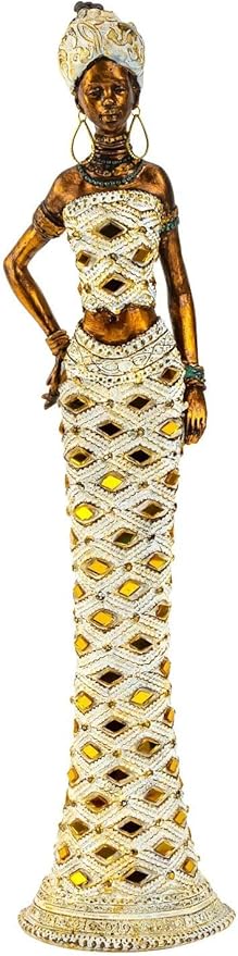 Tableaux Posters Et Arts Decoratifs Sculptures Napravi Rs Lifestyle More Sculpture Moderne Figure Deco Femme Femme Africaine Debout Avec Des Vetements Colores Hauteur 35 Cm