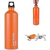 wdcfxy Aluminium Fuel Bottle 750ml - Camping Fuel Container, Leak-Proof Oil Storage Can with Durable Aluminum Construction for Outdoor Use