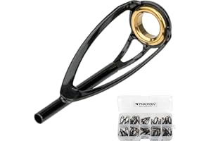 THKFISH Rod Tip Repair Kit - 50pcs Fishing Rod Tips Replacement With Box - 10 Sizes Pole Tip Repair