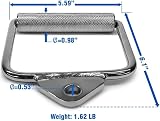 Yes4All SAT1 Tricep Press Down Bar with Diamond Knurl Chrome Handle view 2