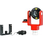 XGeology Mini Prism Reflector Peanut Prism System Kit For Topcon Trimble Total Stations Soft Bag offset 0/-30 mm (beside)