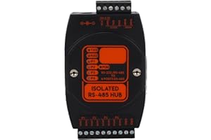 Industrial Isolated Hub RS485 Optical Isolation Conversion 4 Port Splitter,Compatible with RS232 ABS,DC Power, Segment Isolat