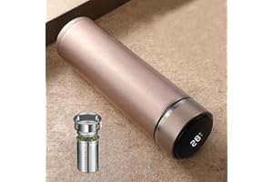 Portable Bottle Temperature Display 500ML, F FINDZON Gold Bottle Warmer Portable for Travel, Car Bottle Warmer Outdoor