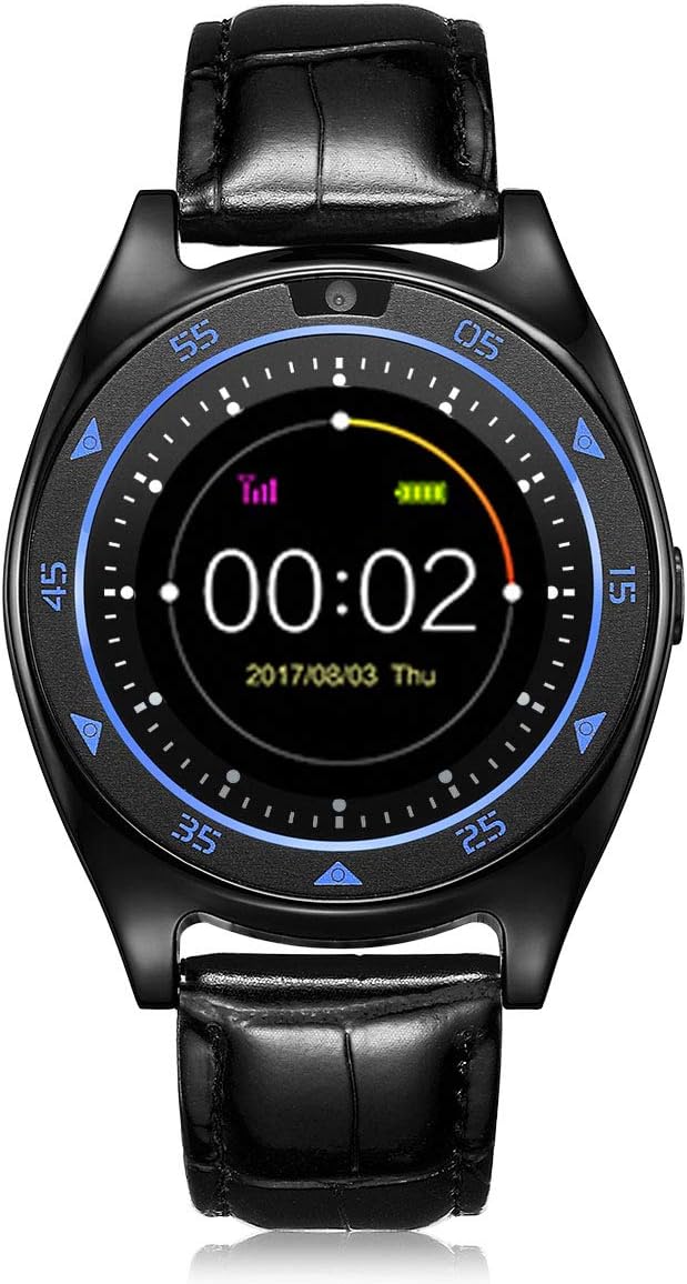 Unlocked Smart Watch Phone IIDA Bluetooth Fitness Tracker Watches Heart Rate/Blood Pressure/Blood Oxygen Monitor/Sleep Monitor Touch Screen SIM Card (Black)