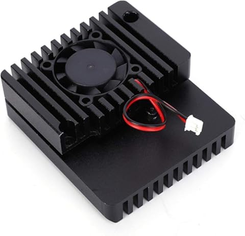 Carcasa NanoPi R2S, Carcasa del Disipador Térmico Con Ventilador, Carcasa de Aleación de Aluminio Carcasa Con Ventilador de Enfriamiento Para La Carcasa Protectora Nanopi R2S