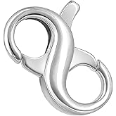 Pndeyo 925 Sterling Silver Lobster Claw Clasps, Hypoallergenic Necklace Enhancer Shortener, Double Opening Spring Rings Clasp Connector Carabiner for Bracelet Anklet Jewelry Making