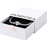 Amazon.com: PANDORA Heart Clasp Snake Chain Bracelet - Heart Clasp