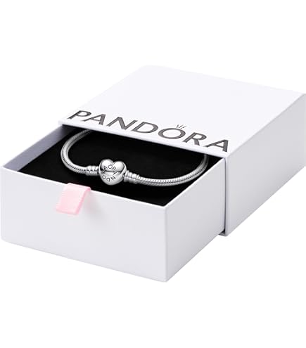 Amazon.com: Pandora Jewelry Moments Heart Clasp Snake Chain Charm