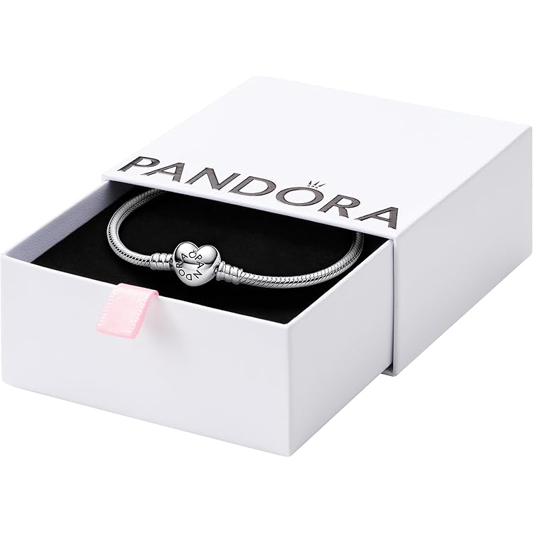 PANDORA Moments Barrel Clasp Snake Chain Bracelet - Silver