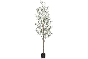 Kazeila Artificial Olive Tree Realistic Fake Silk Tree 6 Feet Tall Faux Plant for Home Decor Indoor