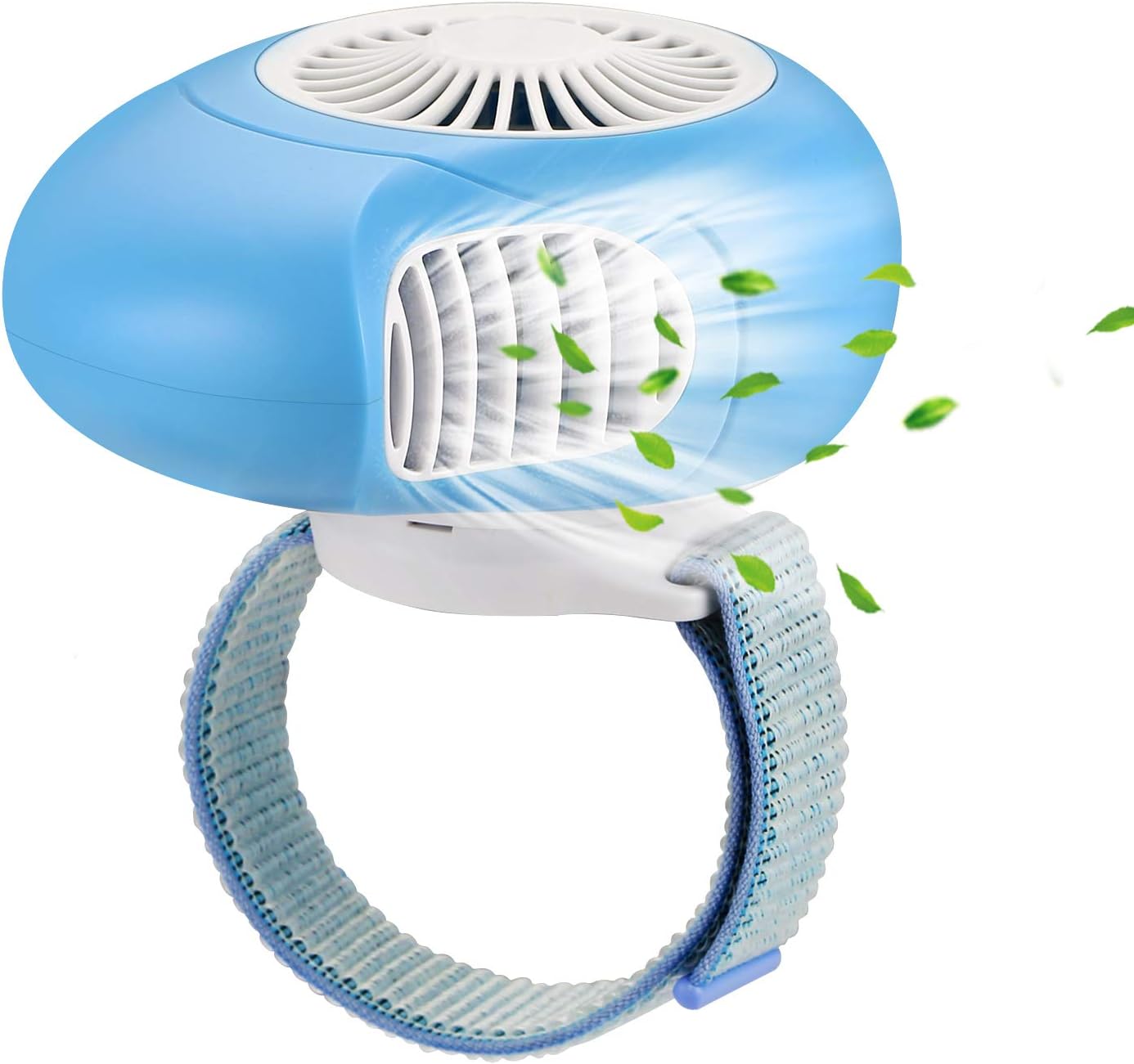 OUTXE Wearable Fan Mini Handheld Fan for Kids Travel Backpacking, Fix on Backpack/Schoolbag Straps, Rechargeable Battery Operated