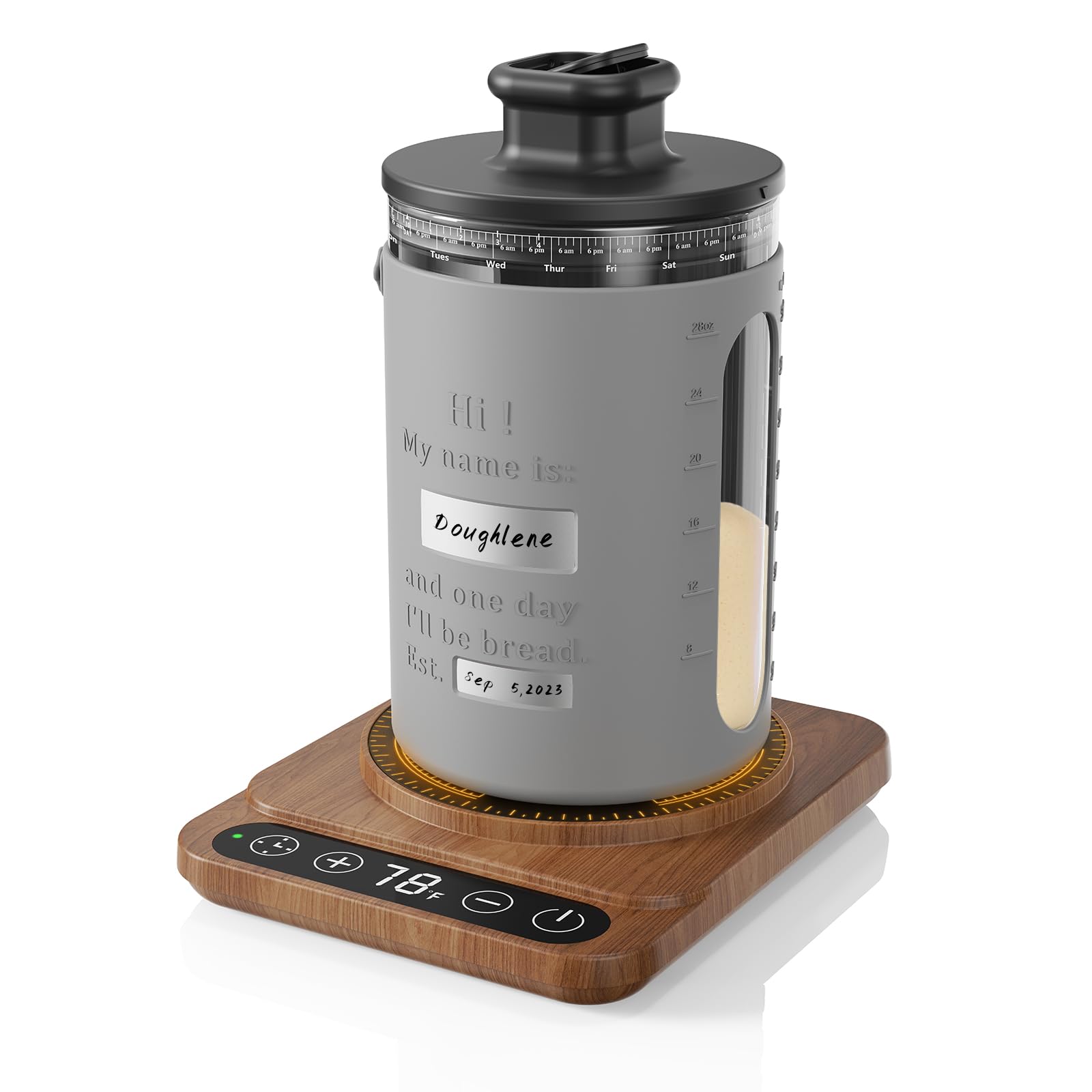 Photo 1 of Pakusane Sourdough Starter Warmer(Jar Not Included) – Precise 1°F Temperature Control (70–100°F), Auto On/Off Heating, 12-Hour Timer, Game-Changing Tool for Home Baking Enthusiasts Basic-WOD