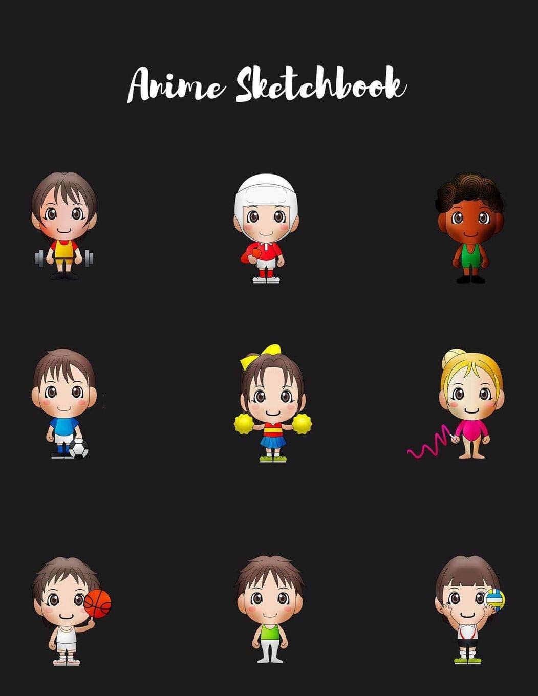 Anime Sketchbook Cute Sketchbook Blank Unlined Paper For