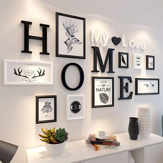 Decoracion De La Pared Del Hogar Marco De Fotos 9 Piezas Collage