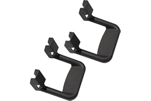 iMonse 2Pcs Universal Black Aluminum Side Step Bars Replacement for Trucks from Chevy (Chevrolet), Ford, Toyota, GMC, Dodge RAM, Jeep 2 Pair