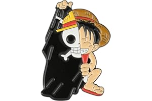 FEIMENG JEWELRY Anime Luffy Enamel Pins, Anime Cosplay Metal Brooch Badges Lapel Pins for Backpack Bag Clothes Gifts for Men Boys Fans