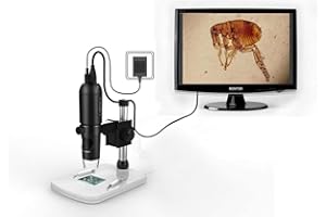 Mustcam 1080P Full HD Digital Microscope, HDMI Microscope, 10x-220x magnification, to Any Monitor/TV with HDMI-In, Photo Capt