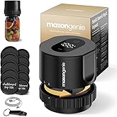 Mason Genie - Mason Jar Vacuum Sealer Kit, Electric Vacuum Sealer for Regular Mouth and Wide Mouth Canning Jars, Fully Automa